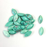 Gemstone Cabochon - Navette 08x4MM HOWLITE DYED CHINESE TURQ
