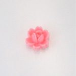Plastic Carved No-Hole Flower - Rose 11MM PINK