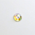 Glass Flat Back Foiled Rauten Rose - Round 09MM CRYSTAL AB