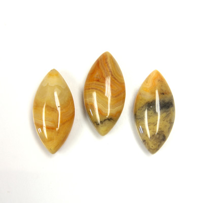 Gemstone Cabochon - Navette 20x10MM MEXICAN CRAZY LACE