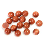 Man-made Cabochon - Round 06MM BROWN GOLDSTONE