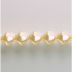 Czech Glass Pearl Bead - Hex/Lantern 08MM CREME 70414