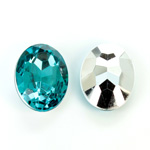 Plastic Point Back Foiled Stone - Oval 25x18MM ZIRCON