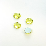 Plastic Flat Back Foiled Rauten Rose Rhinestone - Round 08MM JONQUIL