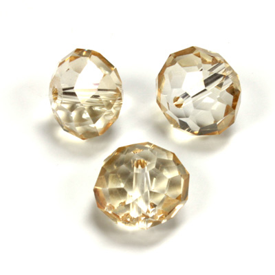 Chinese Cut Crystal Bead - Rondelle 08x10MM CHAMPAGNE