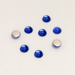 Plastic Flat Back Foiled Cabochon - Round 05MM SAPPHIRE