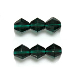 Czech Glass Fire Polished Bead - Bicone 10MM EMERALD