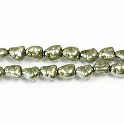 Czech Glass Pearl Bead - Baroque 07x6MM LIGHT GREEN