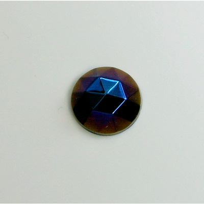 Glass Flat Back Rauten Rose - Round 13MM IRIS BLUE