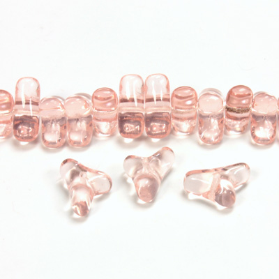 Czech Pressed Glass Bead -Tri-Y 11x9MM ROSALINE