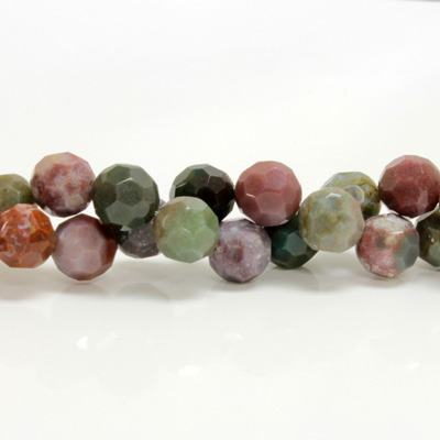 Gemstone Bead - Faceted Round 10MM FANCY JASPER