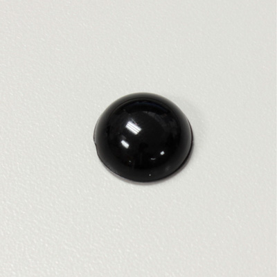 Plastic Flat Back Opaque Cabochon - Round 16MM JET