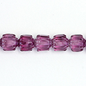 Czech Glass Fire Polish Bead - Cathedral Cut 07x6MM AMETHYST COATED on CRYSTAL