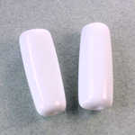 Plastic Bead - Opaque Color Smooth Tube 32x12MM CHALKWHITE