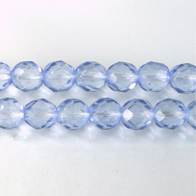 Czech Glass Fire Polish Bead - Round 08MM COATED TANZANITE 21673