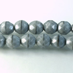 Czech Glass Fire Polish Bead - Round 10MM MOONSTONE GREY