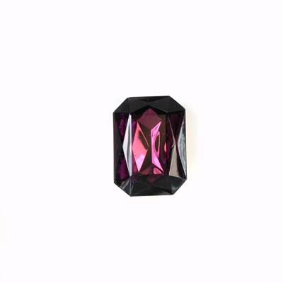 Glass Point Back Tin Table Cut (TTC) Stone - Cushioned Octagon 10x8MM AMETHYST