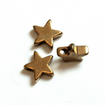 Machine Made Brass Pendant with Smooth Star 08MM RAW BRASS