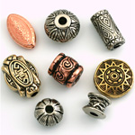 Metalized Antique Finish Beads