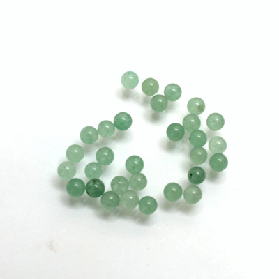 Gemstone No-Hole Ball - 03MM GREEN AVENTURINE