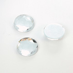 Plastic Flat Back Foiled Rauten Rose Rhinestone - Round 15MM CRYSTAL