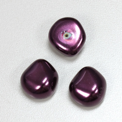 Glass Cabochon Baroque Top Pearl - Potato 18x16MM AMETHYST