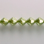 Czech Glass Pearl Bead - Hex/Lantern 08MM DARK OLIVE 70458