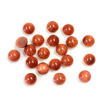 Man-made Cabochon - Round 05MM BROWN GOLDSTONE