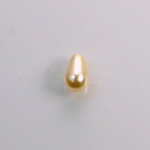 Czech Glass Pearl 1-Hole - Pear Shape 10x6MM CREME 70414