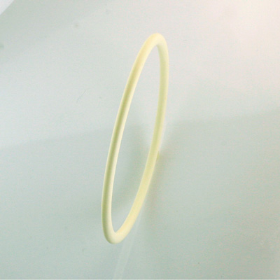 Acrylic Bangle - Thin Domed 3MM IVORY