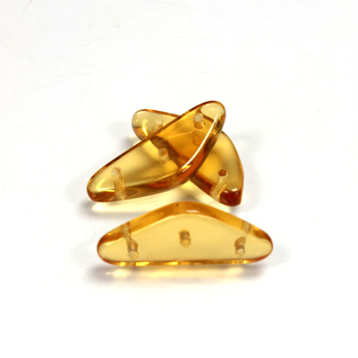 Czech Pressed Glass Bead -Triangle Rondelle 22x8MM TOPAZ