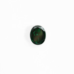 Glass Point Back Foiled Tin Table Cut (TTC) Stone - Oval 06x4MM EMERALD