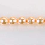 Czech Glass Pearl Bead - Round Faceted Golf 8MM LT ROSE 70424