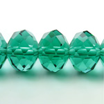 Chinese Cut Crystal Bead - Rondelle 10x14MM TEAL