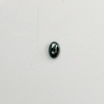 Glass Flat Back Rose Cut Faceted Stone - Oval 06x4MM HEMATITE Coated