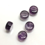Plastic  Bead - Mixed Color Smooth Flat Round 11x6MM LIGHT AMEHYST SILK