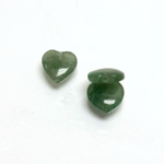 Gemstone 1-Hole Heart 10MM GREEN AVENTURINE