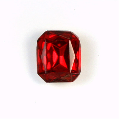 Glass Point Back Tin Table Cut (TTC) Stone - Cushioned Octagon 12x10MM RUBY