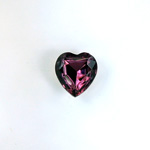 Glass Point Back Foiled Tin Table Cut (TTC) Stone - Heart 09x8MM AMETHYST