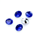 Plastic Point Back Foiled Stone - Oval 10x8MM SAPPHIRE