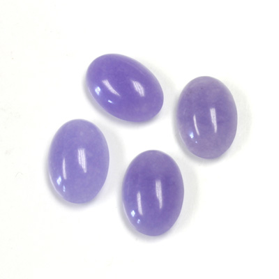 Gemstone Flat Back Cabochon - Oval 14x10MM QUARTZ DYED #16 PURPLE