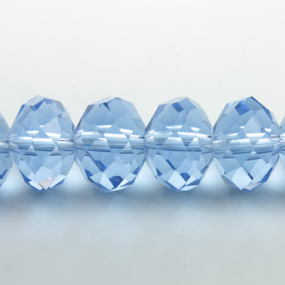 Chinese Cut Crystal Bead - Rondelle 09x12MM LT SAPPHIRE