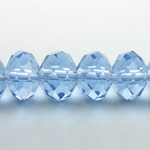 Chinese Cut Crystal Bead - Rondelle 09x12MM LT SAPPHIRE