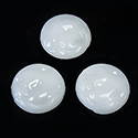 Glass Cabochon Round Low Baroque top 16MM ALABASTER