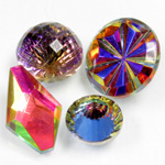 Glass Faceted  & Multi Color Stones