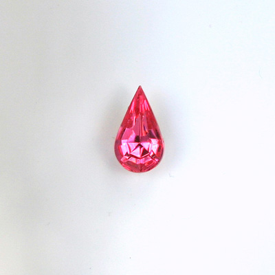 Glass Point Back Foiled Tin Table Cut (TTC) Stone - Pear 08x4.8MM ROSE