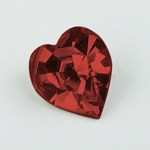 Swarovski Crystal Point Back Fancy Stone - Heart 6.6x6MM GARNET
