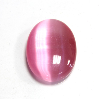 Fiber-Optic Cabochon - Oval 30x22MM CAT'S EYE LT PINK