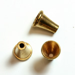 Brass Machine Made Bead Cap Bell 08.5MM RAW BRASS