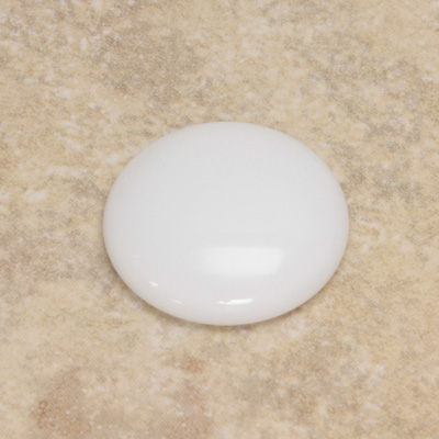 Glass Medium Dome Opaque Cabochon - Round 25MM CHALKWHITE